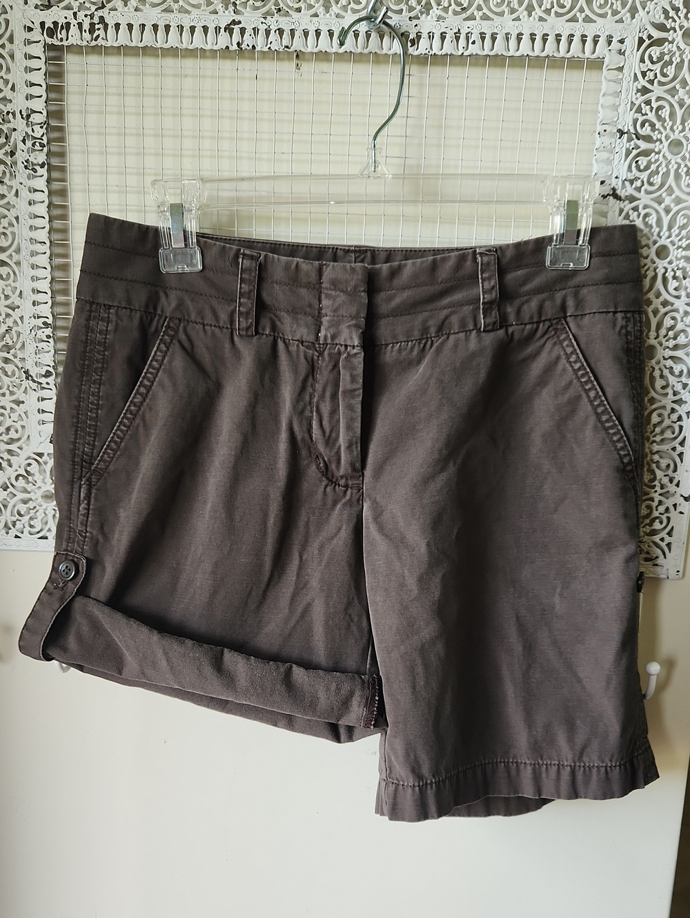 J Crew Brown City Fit Buttery Twill Broken In Twill Chino Shorts sz 0